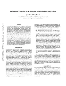 Robust Loss Functions for Training Decision Trees with Noisy Labels