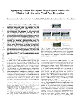 Aggregating Multiple Bio-Inspired Image Region Classifiers For Effective
  And Lightweight Visual Place Recognition