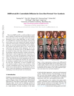 DiffPortrait3D: Controllable Diffusion for Zero-Shot Portrait View
  Synthesis