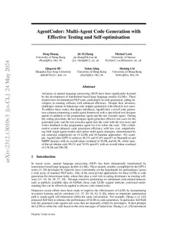 AgentCoder: Multi-Agent-based Code Generation with Iterative Testing and
  Optimisation