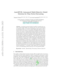 AutoXPCR: Automated Multi-Objective Model Selection for Time Series
  Forecasting