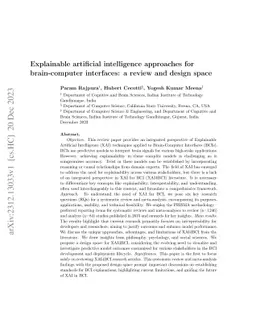Explainable artificial intelligence approaches for brain-computer
  interfaces: a review and design space