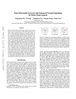 Point Deformable Network with Enhanced Normal Embedding for Point Cloud
  Analysis
