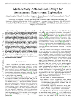 Multi-sensory Anti-collision Design for Autonomous Nano-swarm
  Exploration