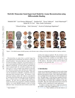 MoSAR: Monocular Semi-Supervised Model for Avatar Reconstruction using
  Differentiable Shading