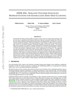 SEER-ZSL: Semantic Encoder-Enhanced Representations for Generalized Zero-Shot Learning