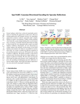 SpecNeRF: Gaussian Directional Encoding for Specular Reflections