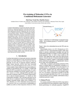 Pre-training of Molecular GNNs via Conditional Boltzmann Generator
