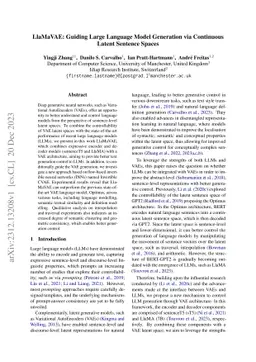 LlaMaVAE: Guiding Large Language Model Generation via Continuous Latent
  Sentence Spaces