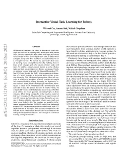 Interactive Visual Task Learning for Robots