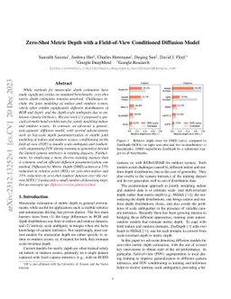 Zero-Shot Metric Depth with a Field-of-View Conditioned Diffusion Model