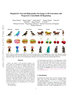 Repaint123: Fast and High-quality One Image to 3D Generation with
  Progressive Controllable 2D Repainting