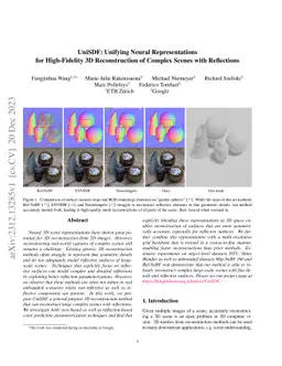 UniSDF: Unifying Neural Representations for High-Fidelity 3D
  Reconstruction of Complex Scenes with Reflections