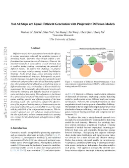 Not All Steps are Equal: Efficient Generation with Progressive Diffusion
  Models