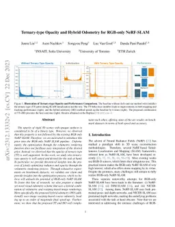 Ternary-type Opacity and Hybrid Odometry for RGB-only NeRF-SLAM
