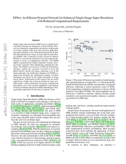EPNet: An Efficient Pyramid Network for Enhanced Single-Image
  Super-Resolution with Reduced Computational Requirements