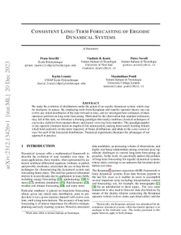 Consistent Long-Term Forecasting of Ergodic Dynamical Systems