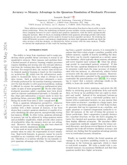 Accuracy vs Memory Advantage in the Quantum Simulation of Stochastic
  Processes