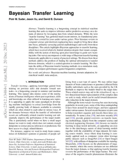 Bayesian Transfer Learning