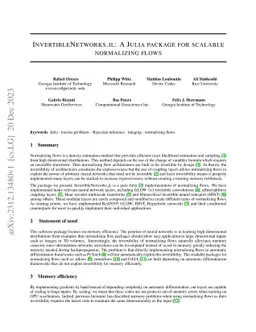 InvertibleNetworks.jl: A Julia package for scalable normalizing flows