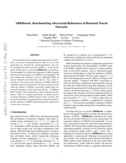 ARBiBench: Benchmarking Adversarial Robustness of Binarized Neural
  Networks