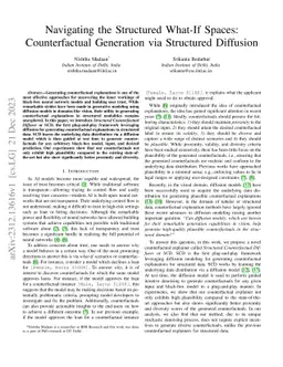 Navigating the Structured What-If Spaces: Counterfactual Generation via
  Structured Diffusion