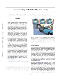 Gaussian Splatting with NeRF-based Color and Opacity