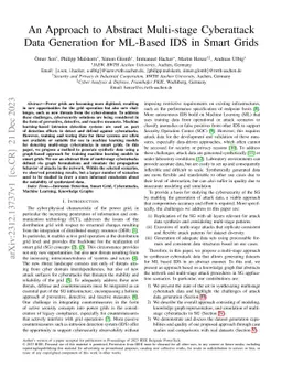 An Approach to Abstract Multi-stage Cyberattack Data Generation for
  ML-Based IDS in Smart Grids