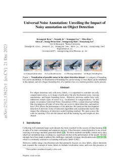 Universal Noise Annotation: Unveiling the Impact of Noisy annotation on
  Object Detection