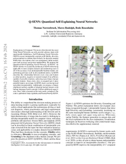 Q-SENN: Quantized Self-Explaining Neural Networks