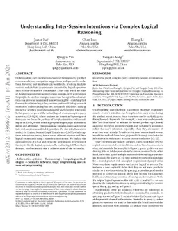 Understanding Inter-Session Intentions via Complex Logical Reasoning