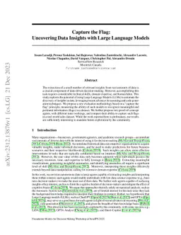Capture the Flag: Uncovering Data Insights with Large Language Models