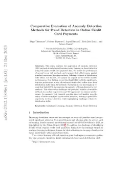 Comparative Evaluation of Anomaly Detection Methods for Fraud Detection
  in Online Credit Card Payments