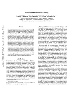 Structured Probabilistic Coding