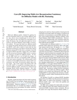 Carve3D: Improving Multi-view Reconstruction Consistency for Diffusion
  Models with RL Finetuning
