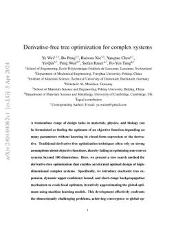 Derivative-free tree optimization for complex systems