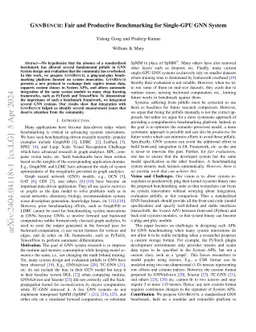 GNNBENCH: Fair and Productive Benchmarking for Single-GPU GNN System