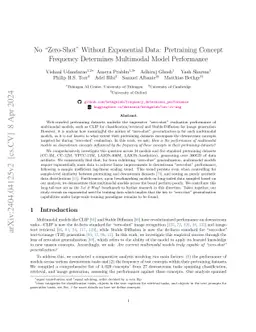 No "Zero-Shot" Without Exponential Data: Pretraining Concept Frequency
  Determines Multimodal Model Performance