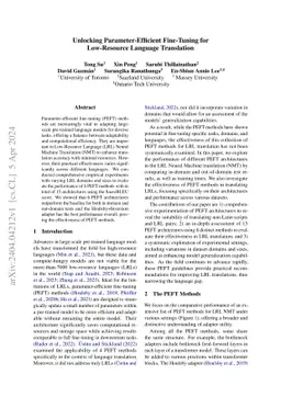 Unlocking Parameter-Efficient Fine-Tuning for Low-Resource Language
  Translation
