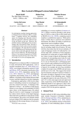 How Lexical is Bilingual Lexicon Induction?