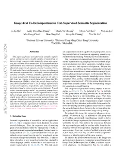 Image-Text Co-Decomposition for Text-Supervised Semantic Segmentation