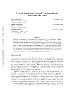Dynamic Conditional Optimal Transport through Simulation-Free Flows