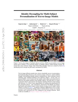 Identity Decoupling for Multi-Subject Personalization of Text-to-Image
  Models