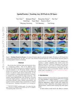 SpatialTracker: Tracking Any 2D Pixels in 3D Space