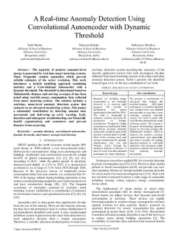 A Real-time Anomaly Detection Using Convolutional Autoencoder with
  Dynamic Threshold