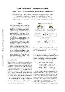 Scope Ambiguities in Large Language Models
