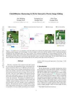 ClickDiffusion: Harnessing LLMs for Interactive Precise Image Editing