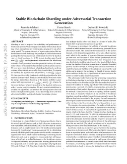 Stable Blockchain Sharding under Adversarial Transaction Generation