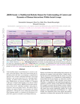 JRDB-Social: A Multifaceted Robotic Dataset for Understanding of Context
  and Dynamics of Human Interactions Within Social Groups