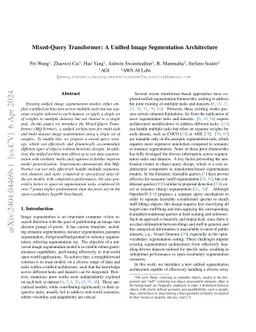 Mixed-Query Transformer: A Unified Image Segmentation Architecture